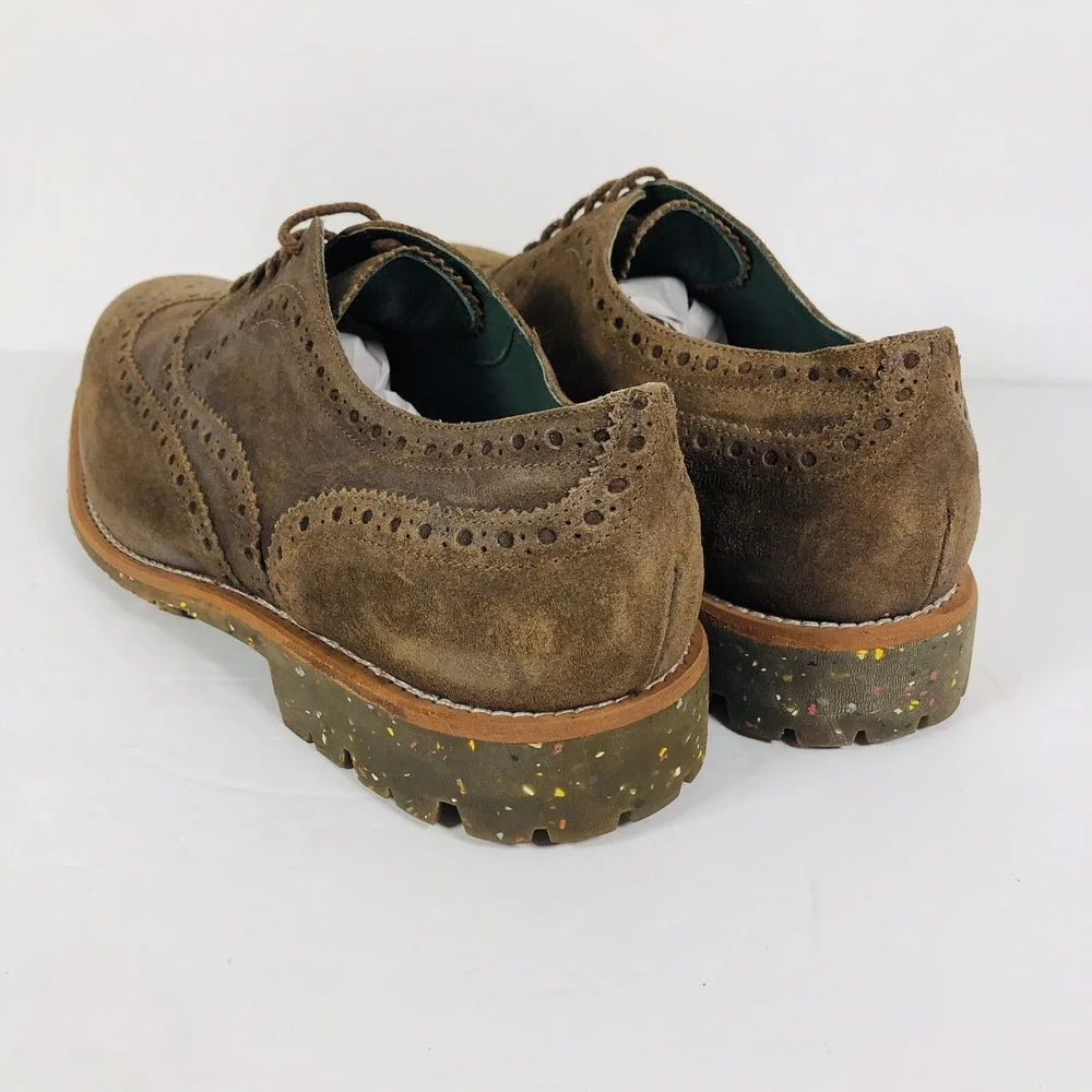 Andrea Ventura Firenze Oxford‎ Wingtip Brogue Mens Brown Leather Shoes EU44 US11